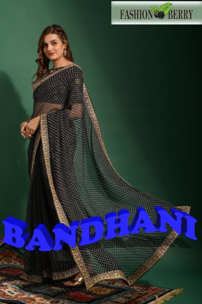 BANDHANI BY FASHION BERRY GEORGETTE CHIFFON SAREE MANUFACTURER IN INDIA